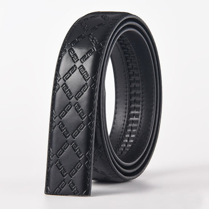 Cinturón de cuero con hebilla automática de cabeza de tigre para hombre