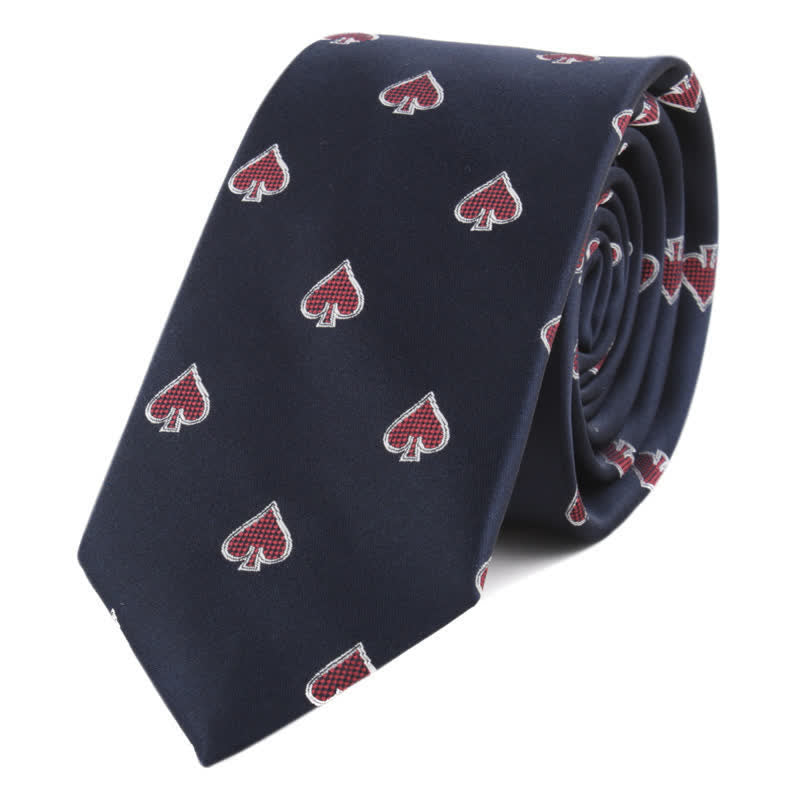 Corbata para hombre con motivos de póquer y animales.