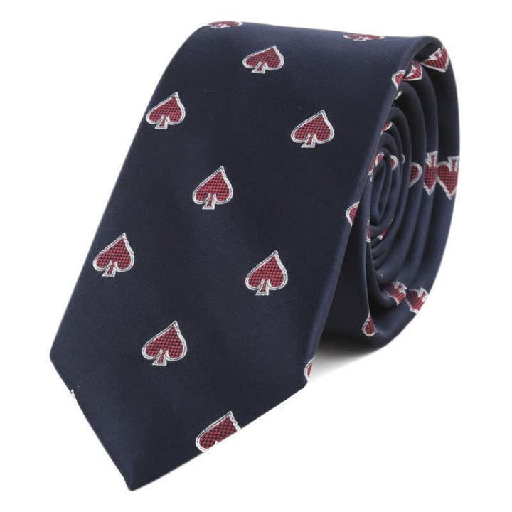 Corbata para hombre con motivos de póquer y animales.