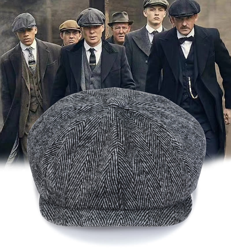 Boina octogonal de tweed de artista