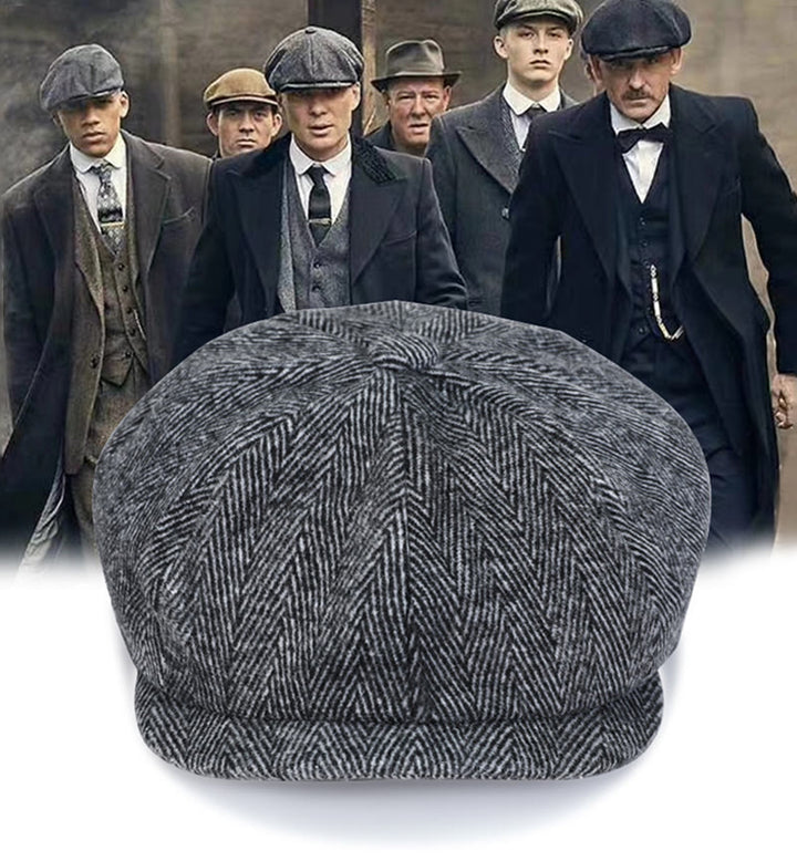Boina octogonal de tweed de artista