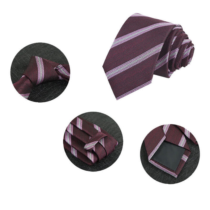 Corbata moderna de rayas con textura para hombre