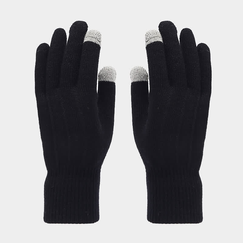 Conjunto de 3 piezas unisex clásico, versátil, con gorro, bufanda y guantes