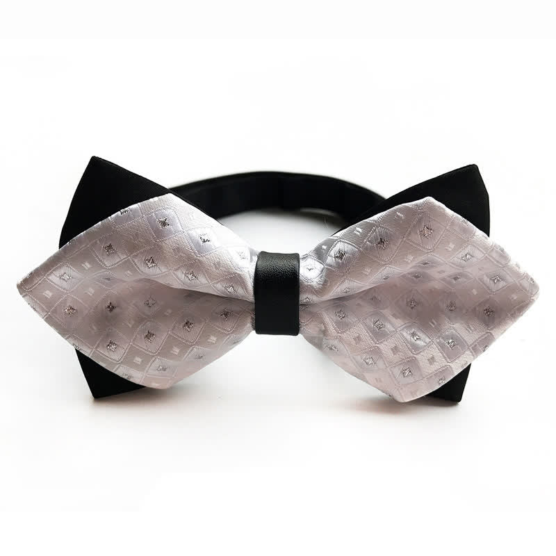 Pajarita de hombre con cuadros brillantes y diamantes en punta