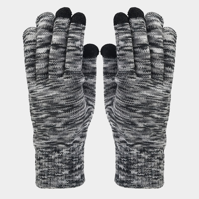 Juego de 3 guantes y bufanda unisex multicolores para teñir