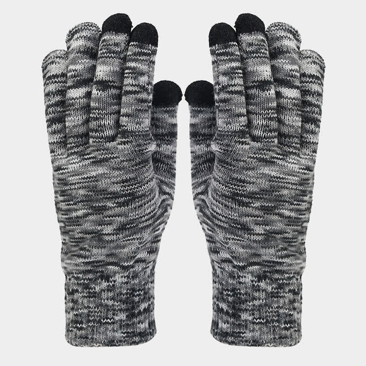Juego de 3 guantes y bufanda unisex multicolores para teñir