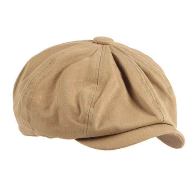 Gorra de boina octogonal de algodón británico Newsboy