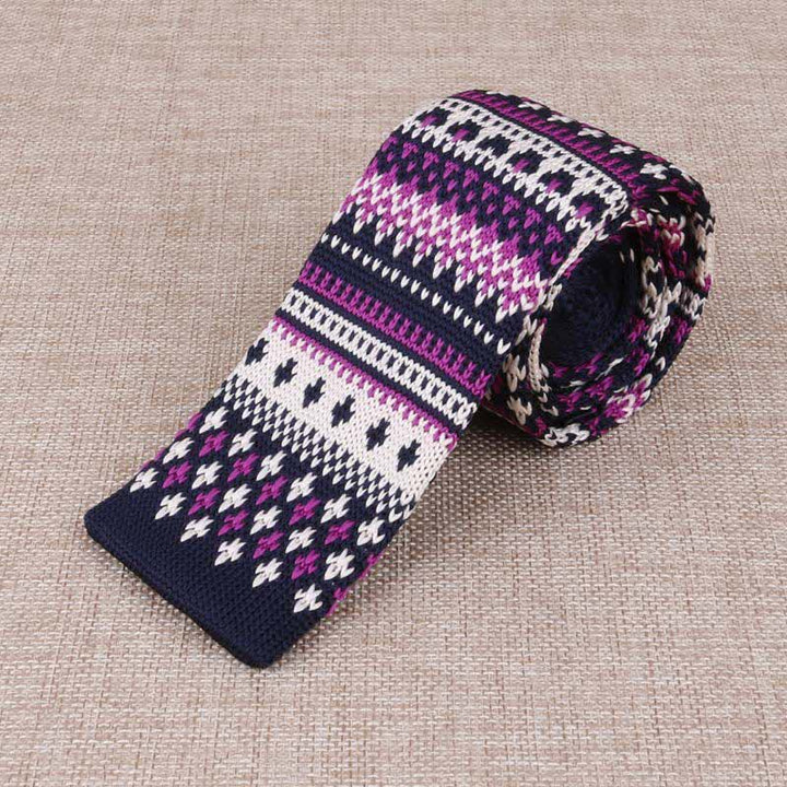 Corbata de punto fino exótica para hombre