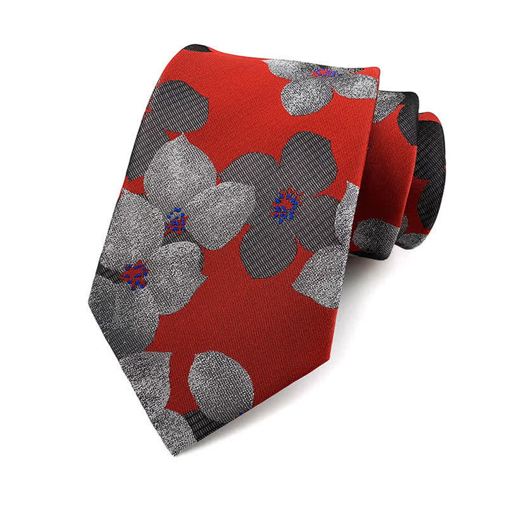 Corbata elegante con flores grandes para hombre