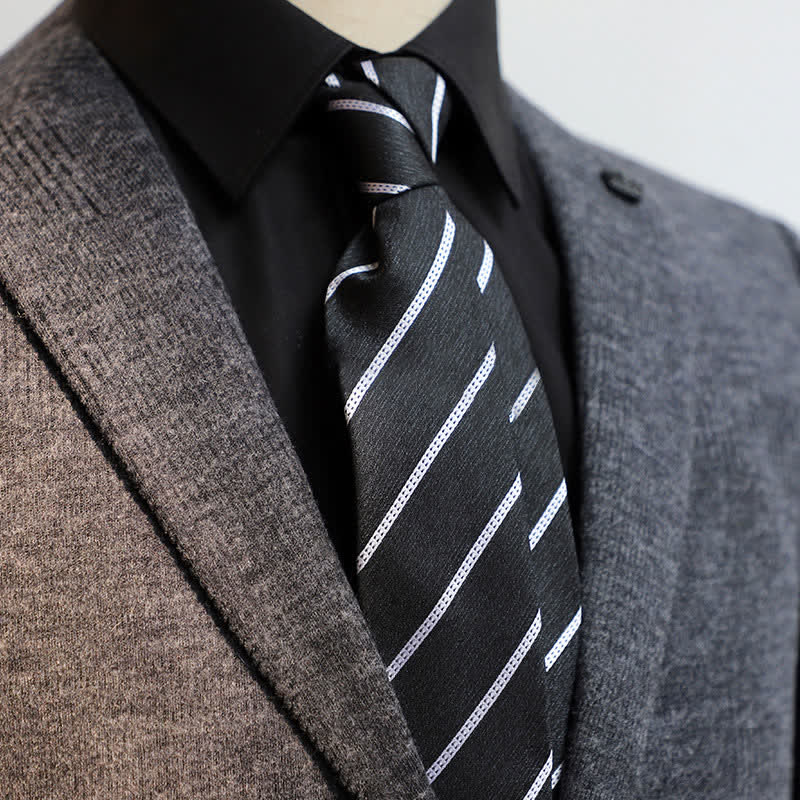 Corbata formal clásica de rayas para hombre