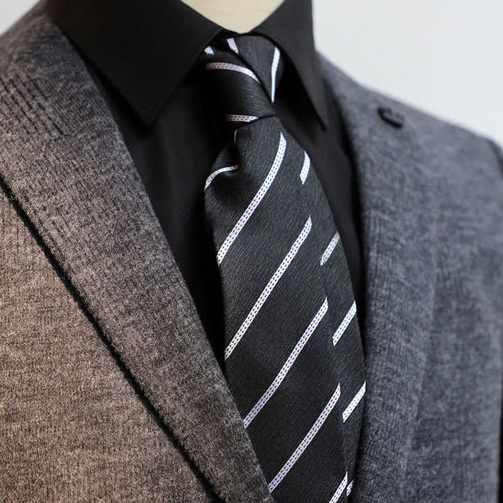 Corbata formal clásica de rayas para hombre