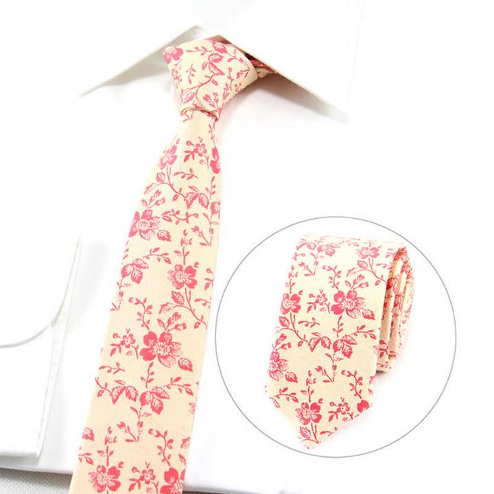 Corbata de primavera con pequeñas flores para hombre