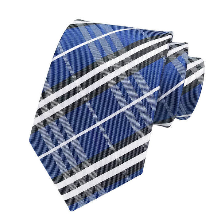 Corbata clasica escocesa a cuadros para hombre 