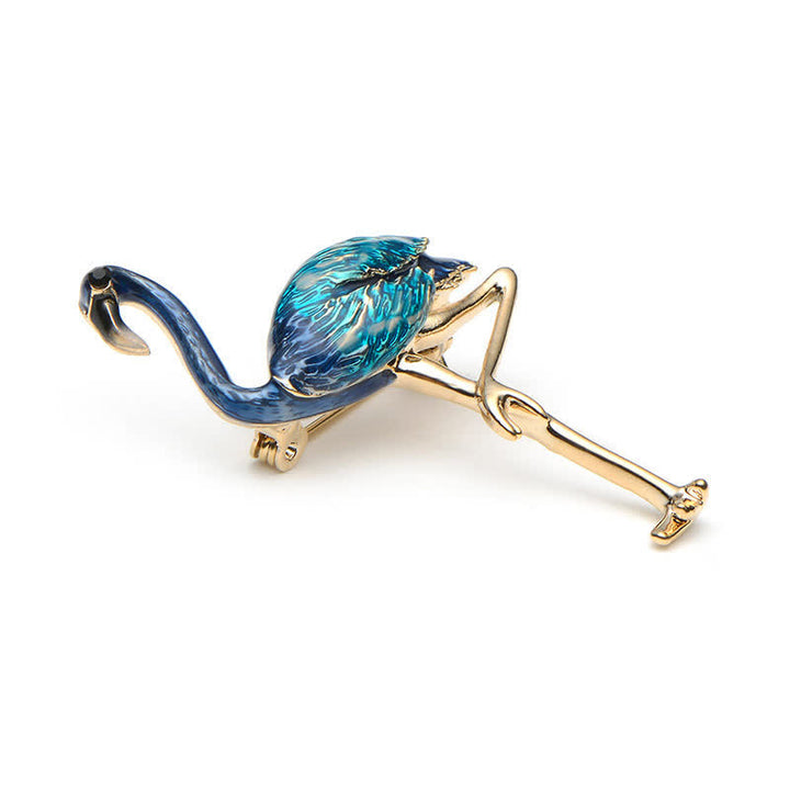 Broche de flamenco esmaltado exótico para mujer