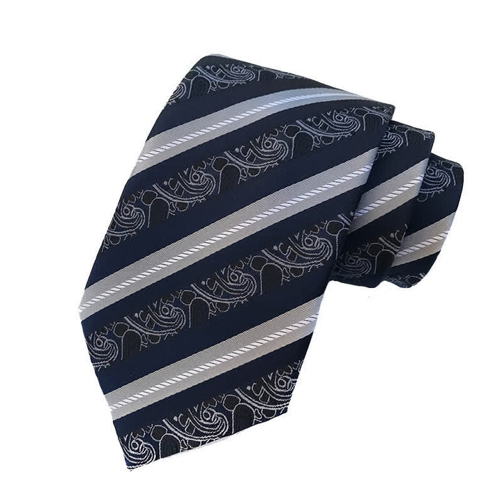 Corbata de rayas de cachemira mixta para hombre