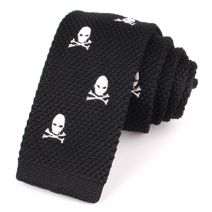 Corbata de punto ajustada con motivos repetidos para hombre