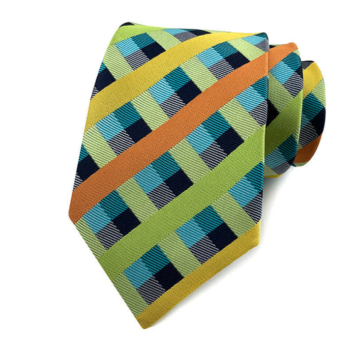 Traje de esmoquin ajustado para hombre con corbata a cuadros
