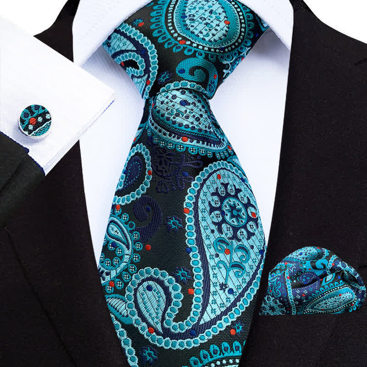 Conjunto de 3 corbatas exóticas de cachemira para hombre
