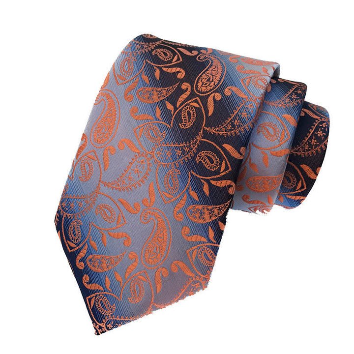 Corbata de hombre con estampado de cachemira y degradado