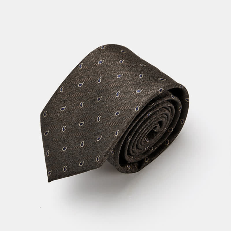 Corbata de lujo con estampado de cachemira micro para hombre
