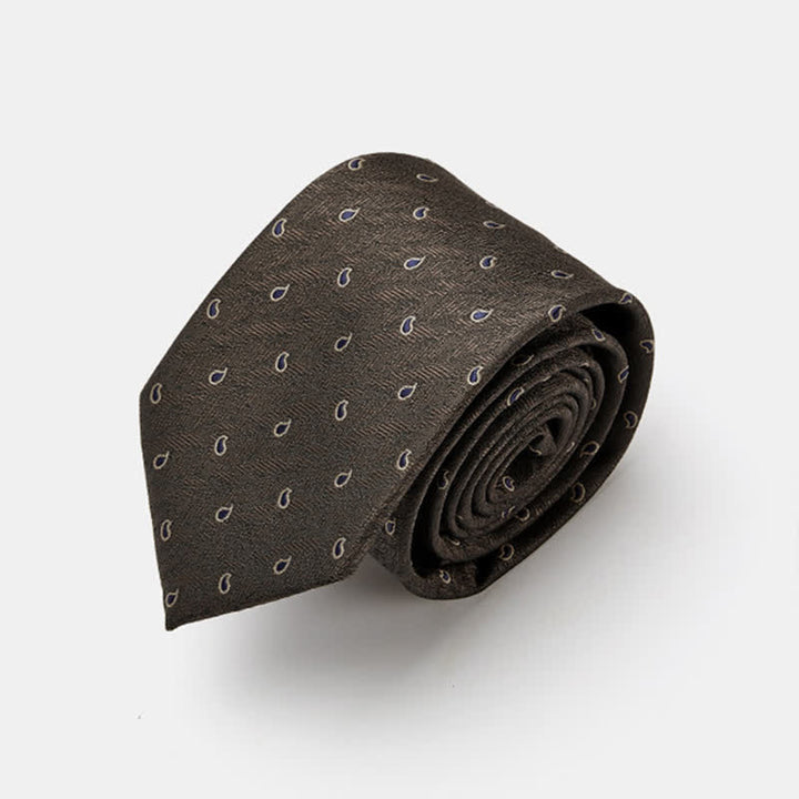 Corbata de lujo con estampado de cachemira micro para hombre