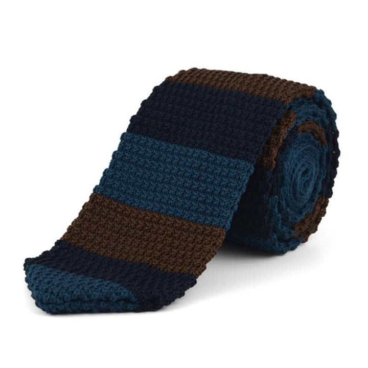 Corbata de punto de rayas horizontales para hombre