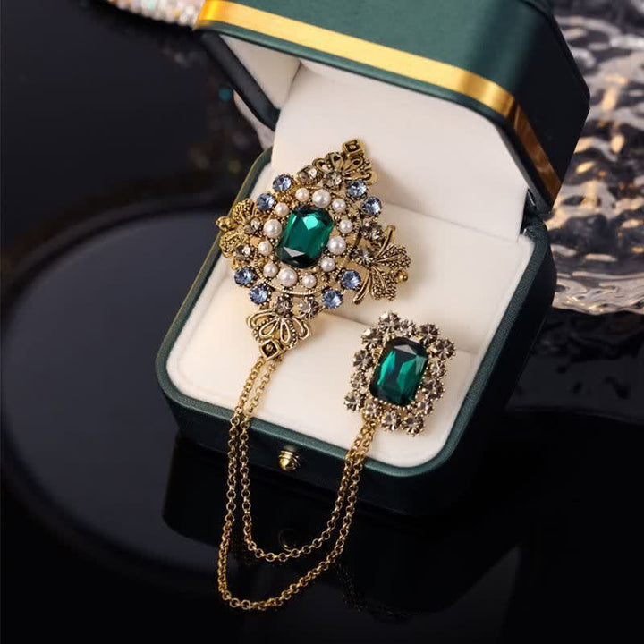 Broche de cadena barroco de palacio para mujer