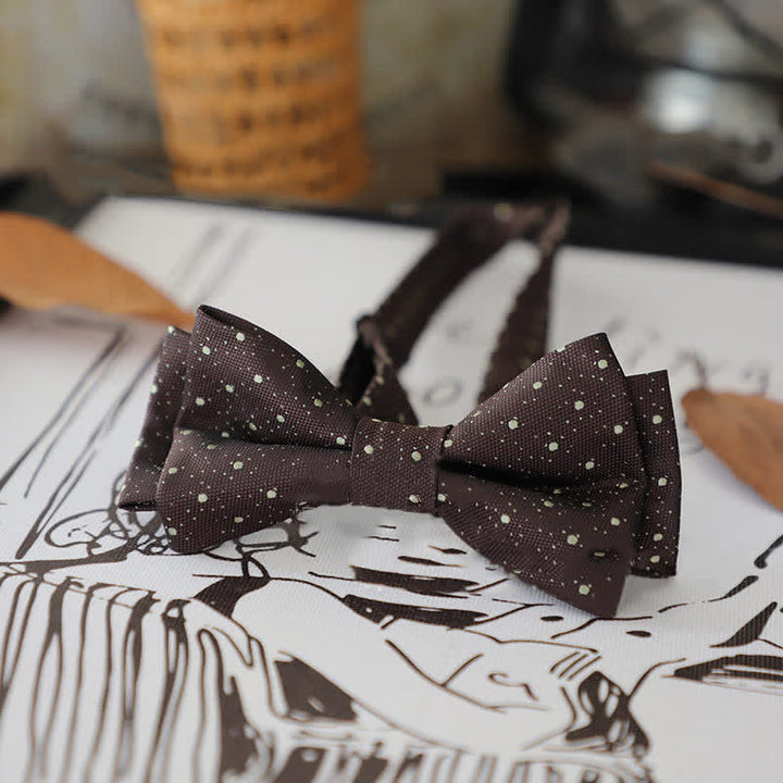 Pajarita elegante de lunares a rayas para hombre