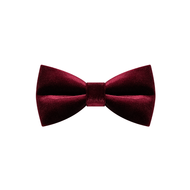 Pajarita de terciopelo color burdeos liso para hombre