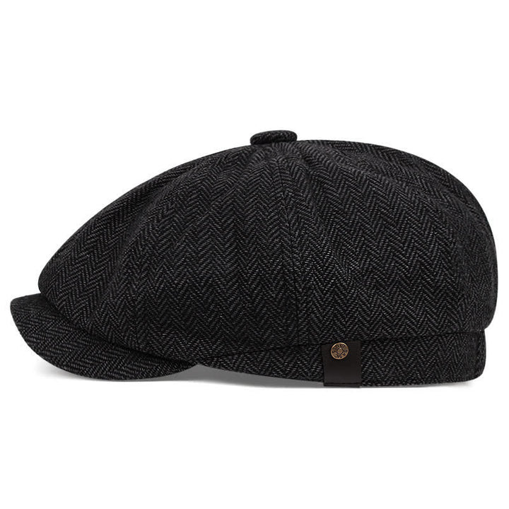 Boina octogonal de tweed de artista