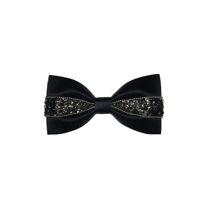 Pajarita de metal de lujo para hombre - Negro - image 5
