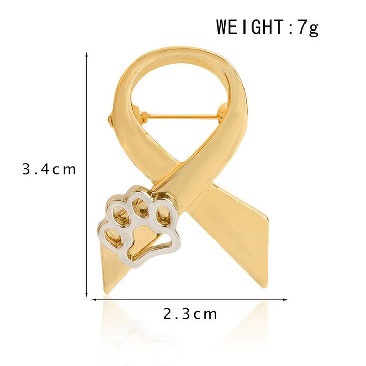 Broche de cinta con forma de pata de cachorro para mujer
