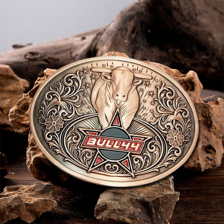 Cinturón de cuero con hebilla para hombre, con portacervezas creativo, hecho a mano, con forma de toro furioso