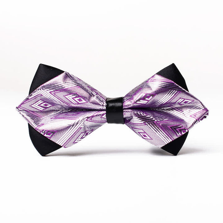 Pajarita elegante y moderna con punta de diamante para hombre
