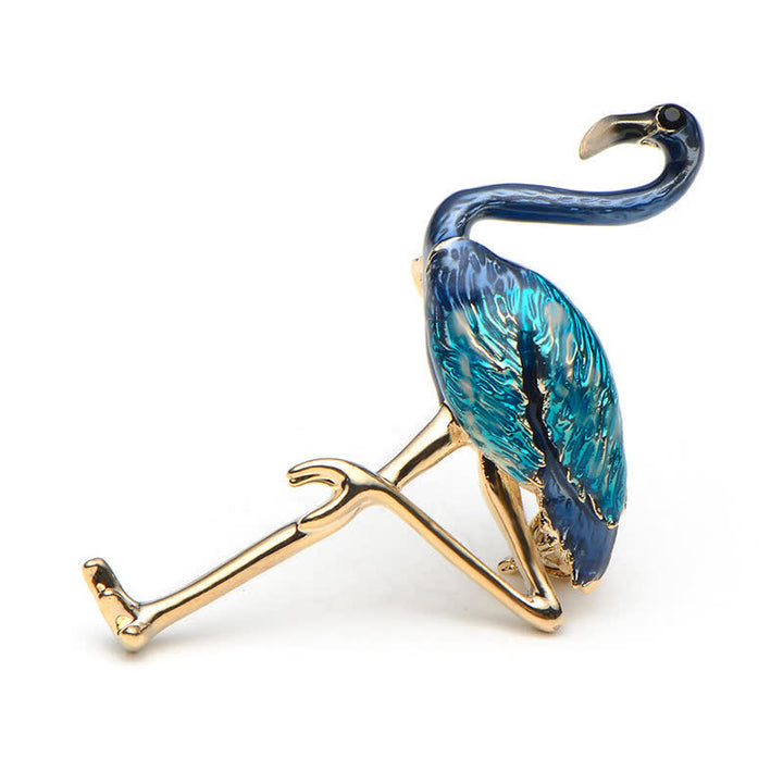 Broche de flamenco esmaltado exótico para mujer