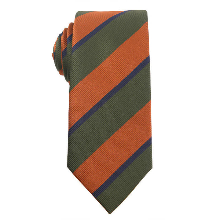 Corbata de hombre de la serie Forest Green Orange