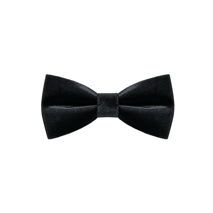 Pajarita de terciopelo de color negro obsidiana para hombre
