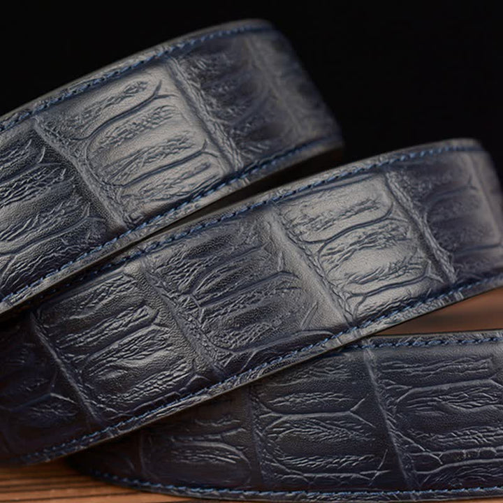 Cinturón de piel con estampado de cocodrilo de la marca Pack of Wolves para hombre