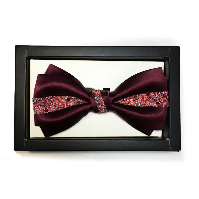 Pañuelo de bolsillo con lazo y diamantes de imitación en color rojo para hombre