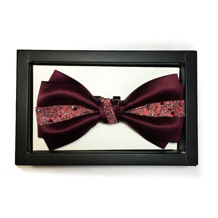 Pañuelo de bolsillo con lazo y diamantes de imitación en color rojo para hombre