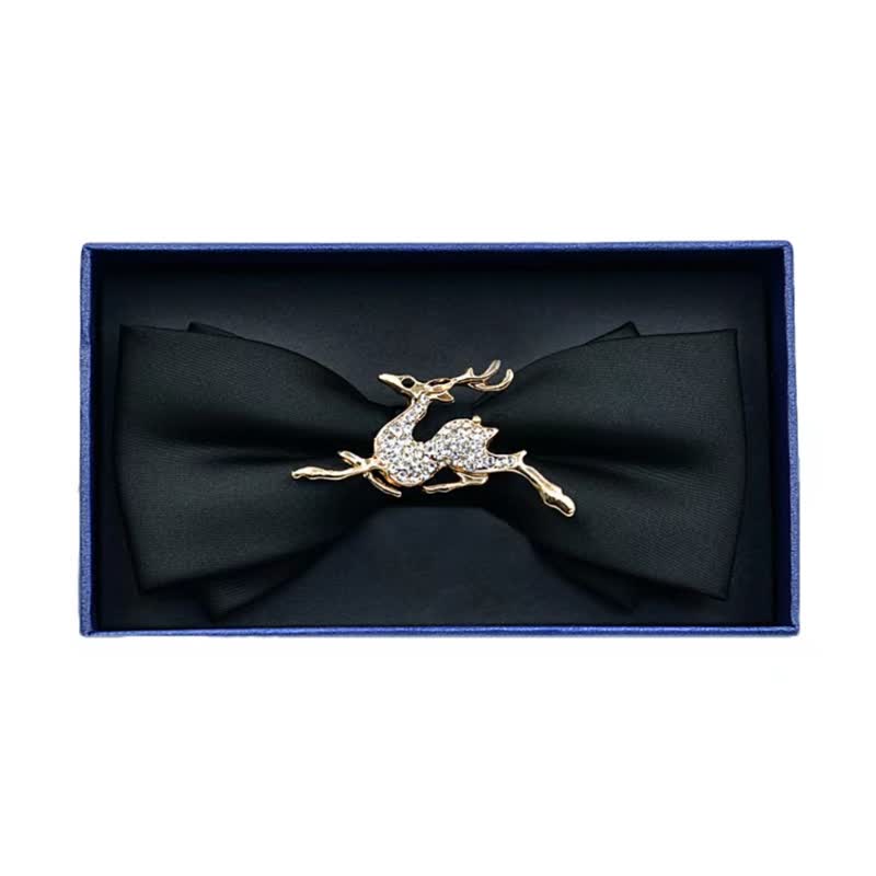 Pajarita de metal mate con diamantes de imitación para hombre