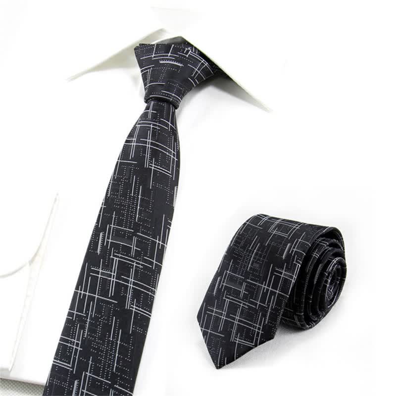 Corbata fina de líneas deslumbrantes y modernas para hombre