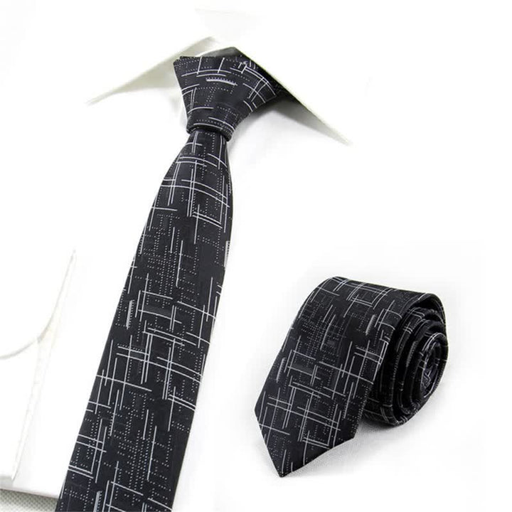 Corbata fina de líneas deslumbrantes y modernas para hombre