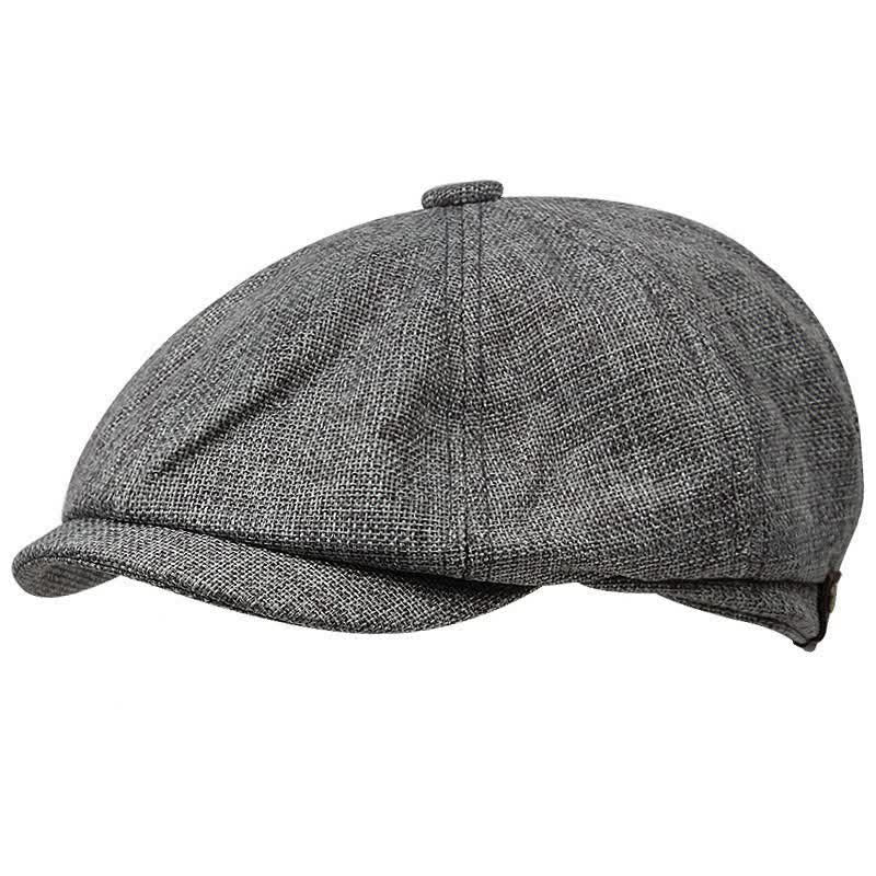 Gorra de boina de vendedor de periódicos octogonal simple y fresca