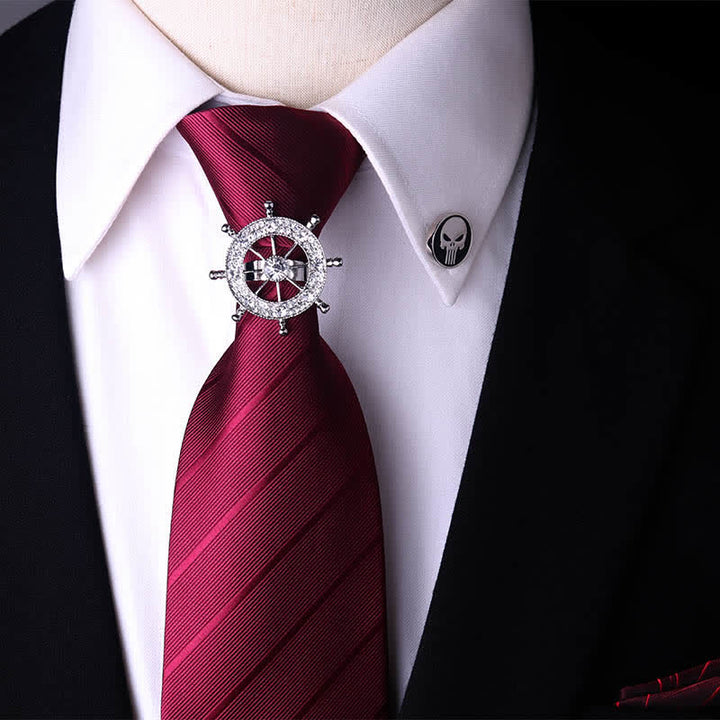 Corbata con hebilla estilo retro real para hombre