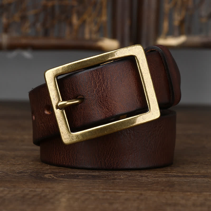 Cinturón vintage desgastado y arrugado para hombre