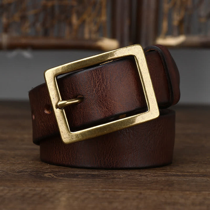 Cinturón vintage desgastado y arrugado para hombre