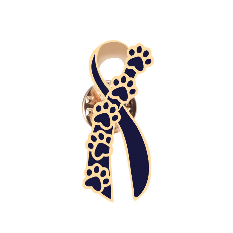Broche de cinta con huella de pata de cachorro para mujer