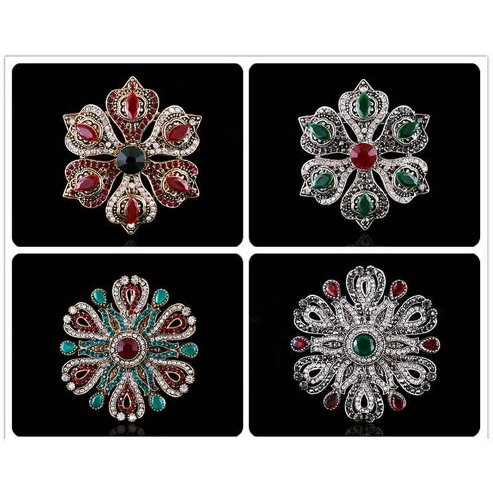 Broche de cristal barroco de palacio para mujer