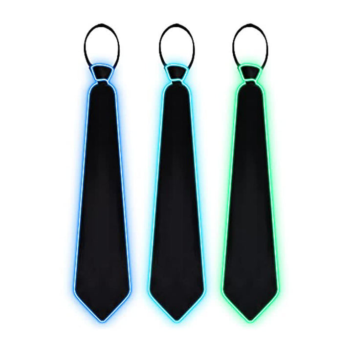 Divertida corbata luminosa de colores con luces LED de neón